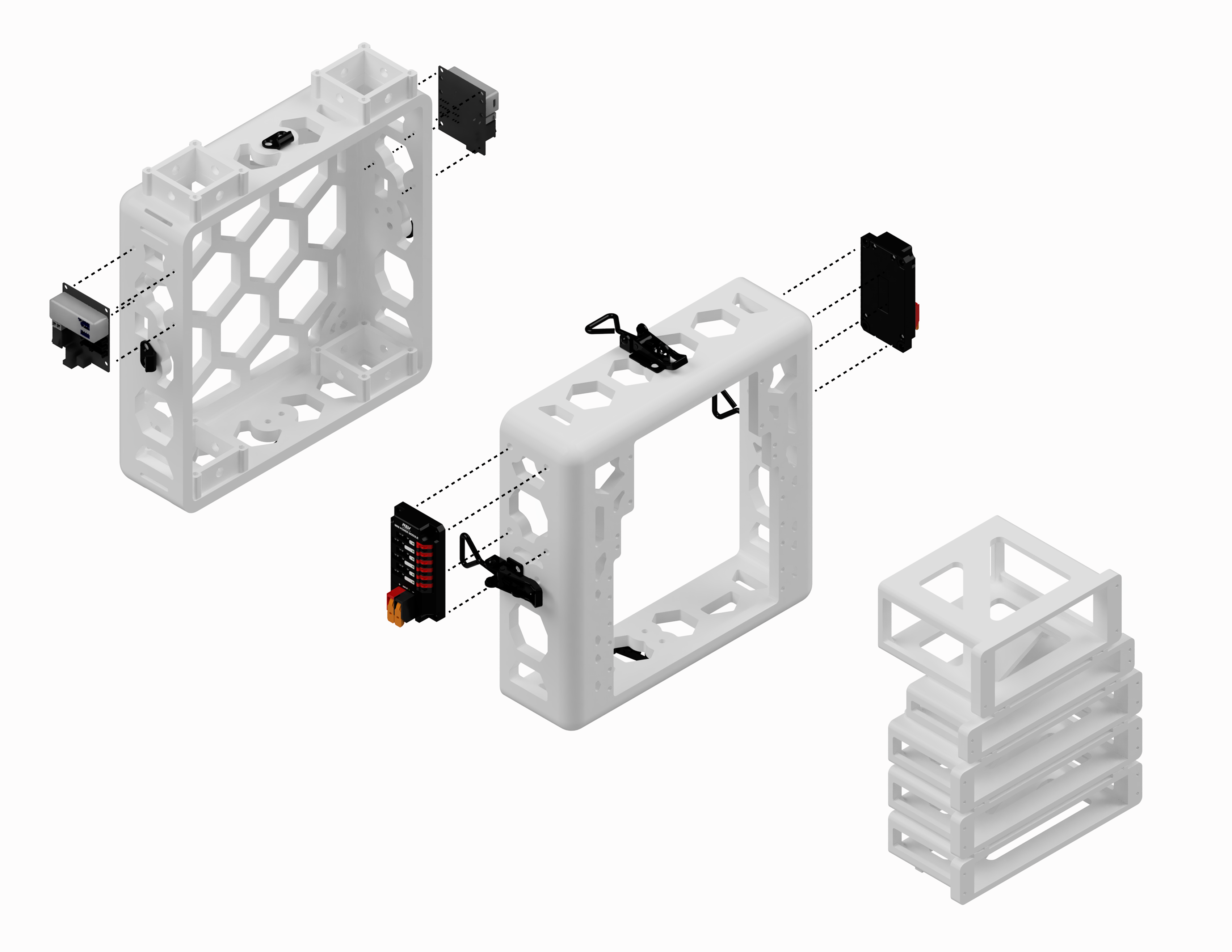 Mounting points for electronics