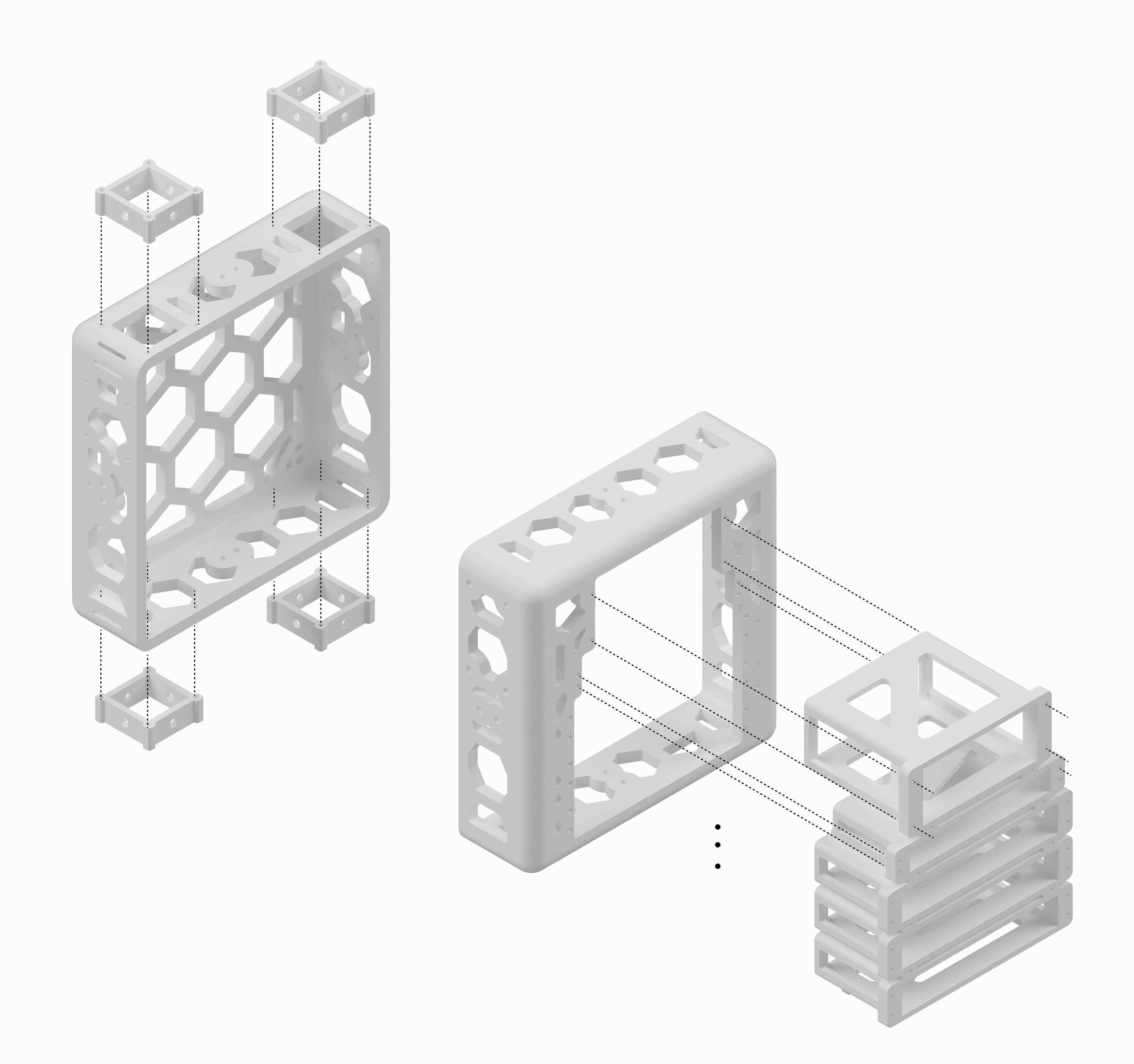 Heat set insert locations